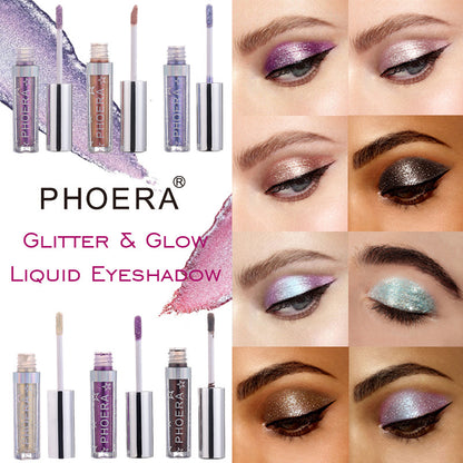 PHOERA Magnificent Metals Glitter and Glow Liquid Eyeshadow 12 Colors