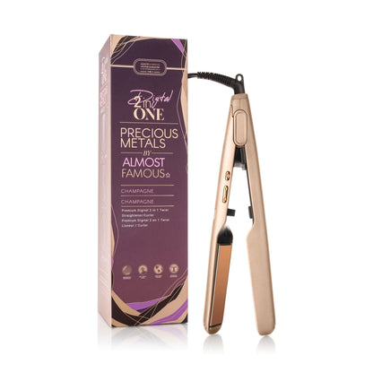 Digital 2inONE Twist Flat Iron with Rose Gold Titanium Plates-3