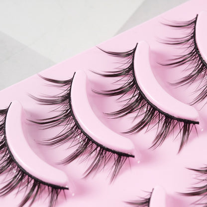 5 Pairs Manga Lashes New Arrival Anime Cosplay Natural Wispy  Korean Makeup Artificial False Eyelashes